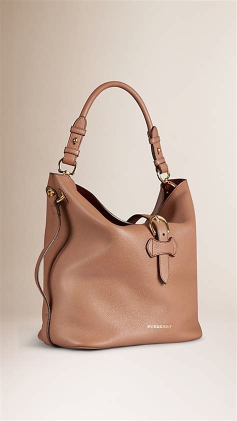 burberry medium buckle detail leather hobo bag|Burberry her men's clothing.